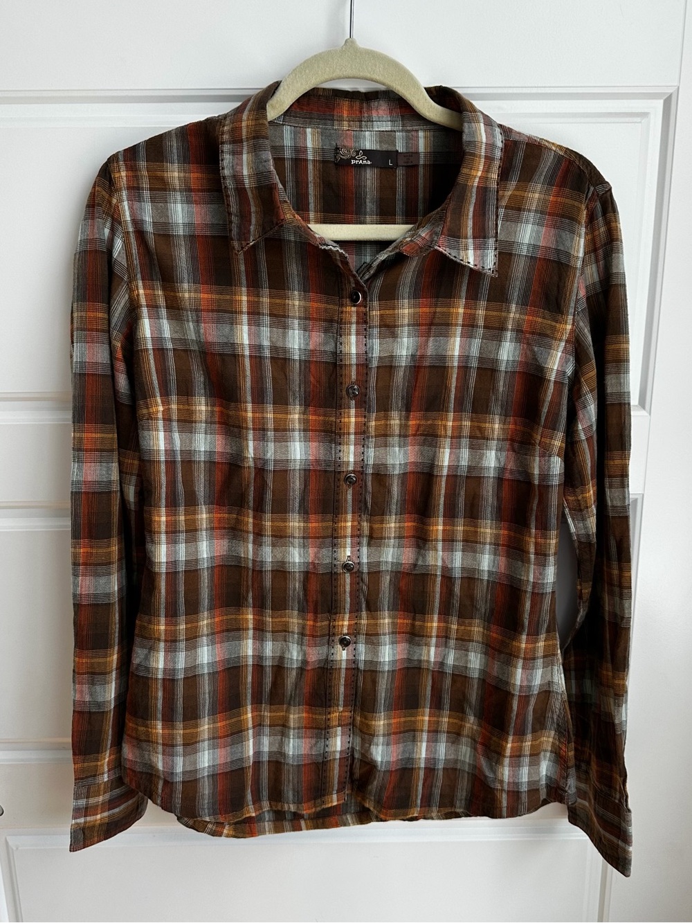 Prana Women's Button-Down Shirt Size Medium